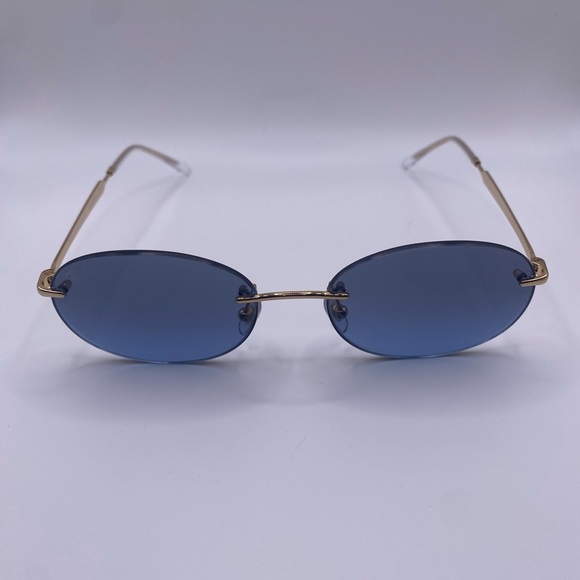 Ray-Ban RB3767 Sunglasses Gold/Blue Lenses 54-18-145 NWOT